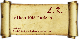 Lelkes Kálmán névjegykártya