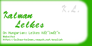 kalman lelkes business card